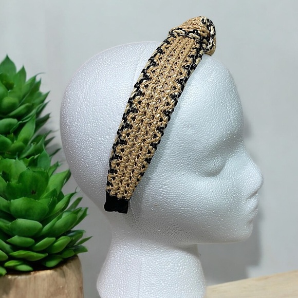 Natural Raffia Knotted Headband - Picture 14 of 16